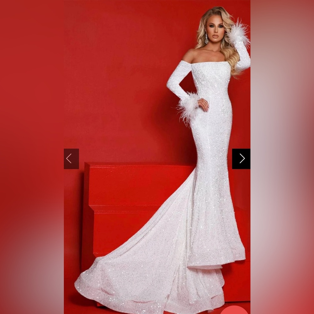 Elegant White Evening Gown